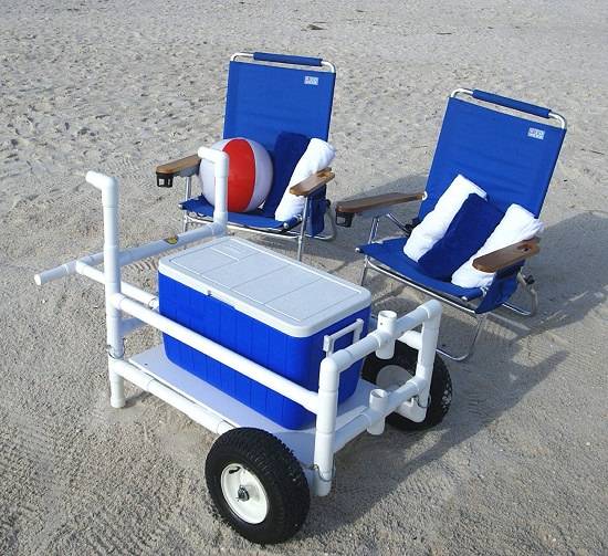 8 домаћих „уради сам“ идеја за колица за плажу из преправљених предмета