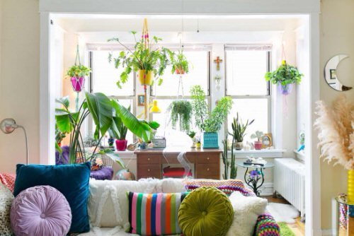 30 nápadů na malý obývací pokoj s rostlinami